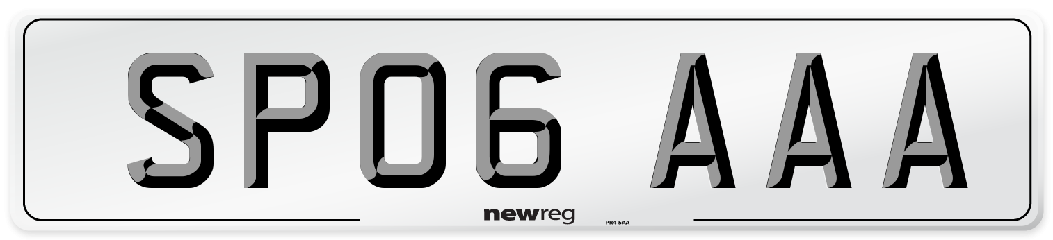 SP06 AAA Number Plate from New Reg